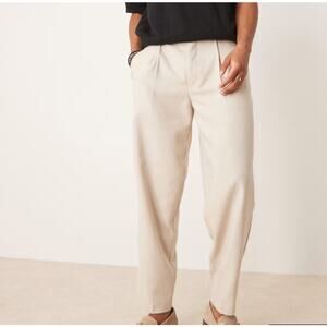 ASOS DESIGN Smart Oversized Pleated Chino Pants Size 32X30
